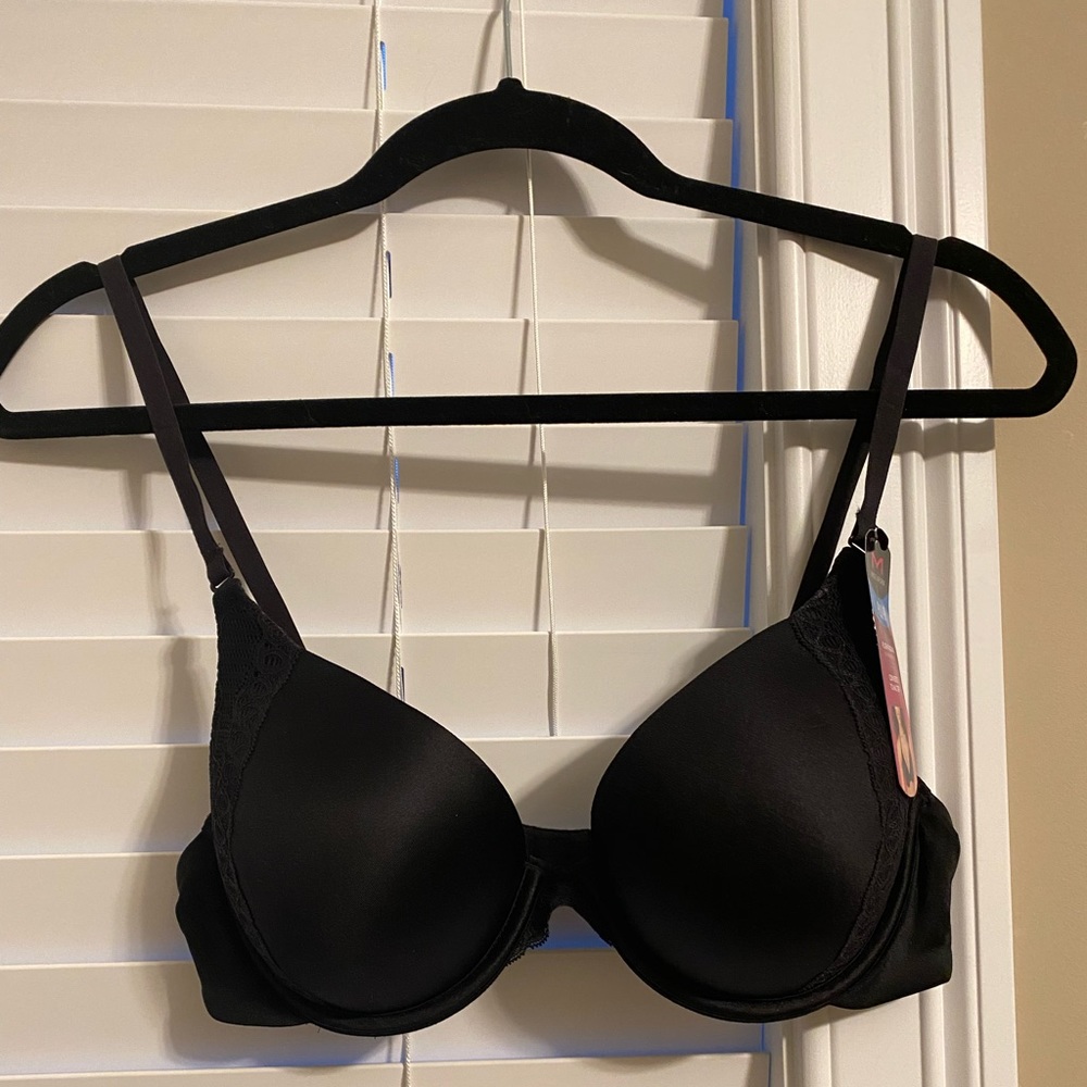 Maidenform Love Lift Natural Boost bra push up Convert ToHalter Black 34C NWT